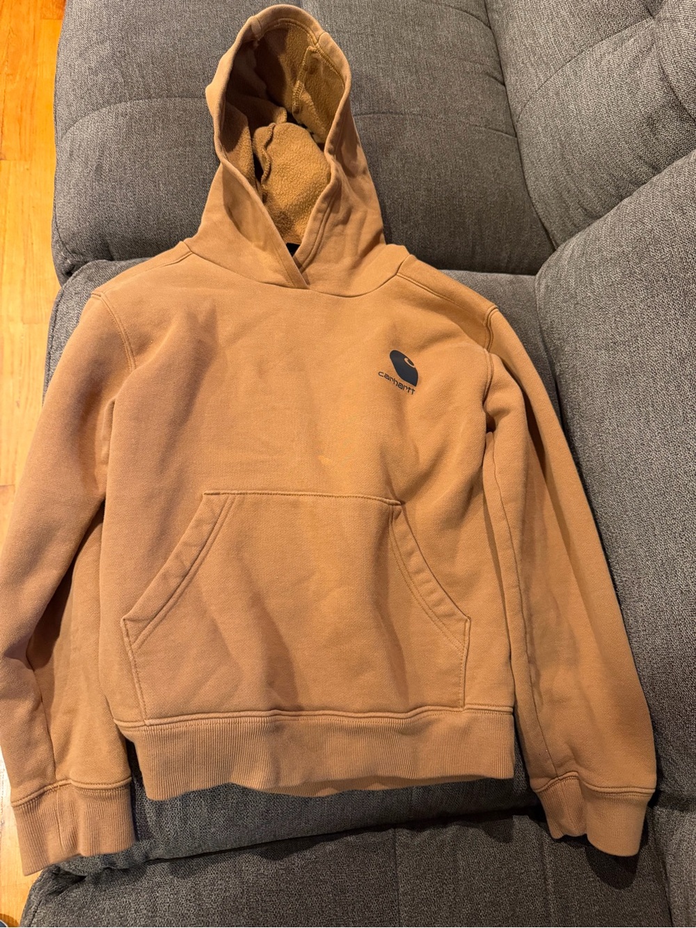 Carhartt Men's Crewneck Hoodie in Brown/Tan